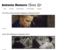 Tablet Screenshot of antonioromeromakeup.com